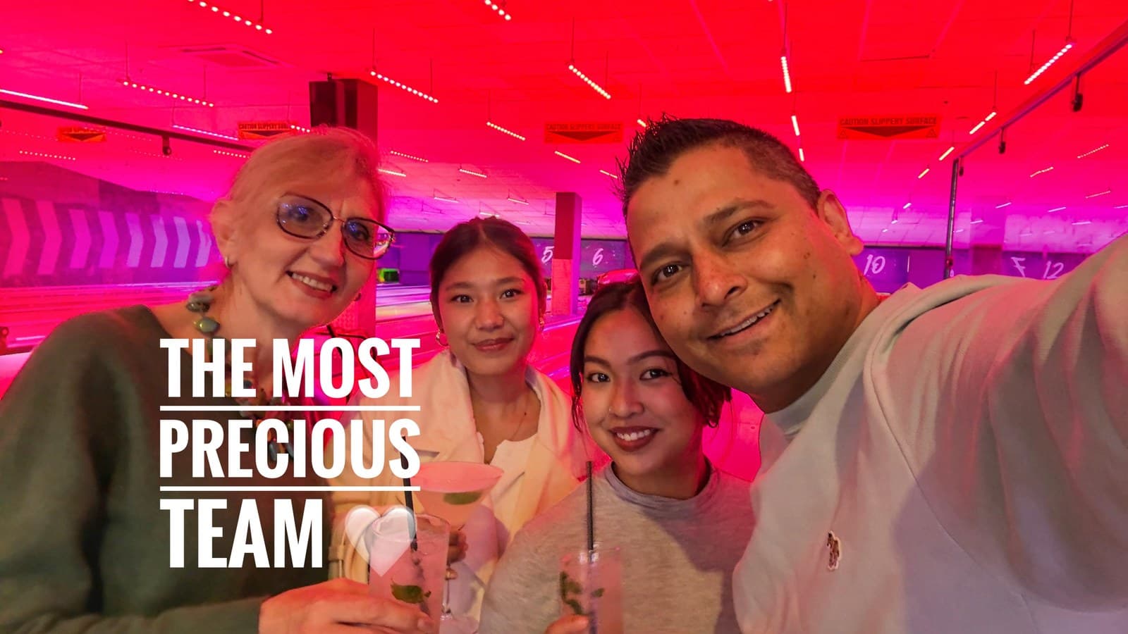 The LA Cafe team on a night out